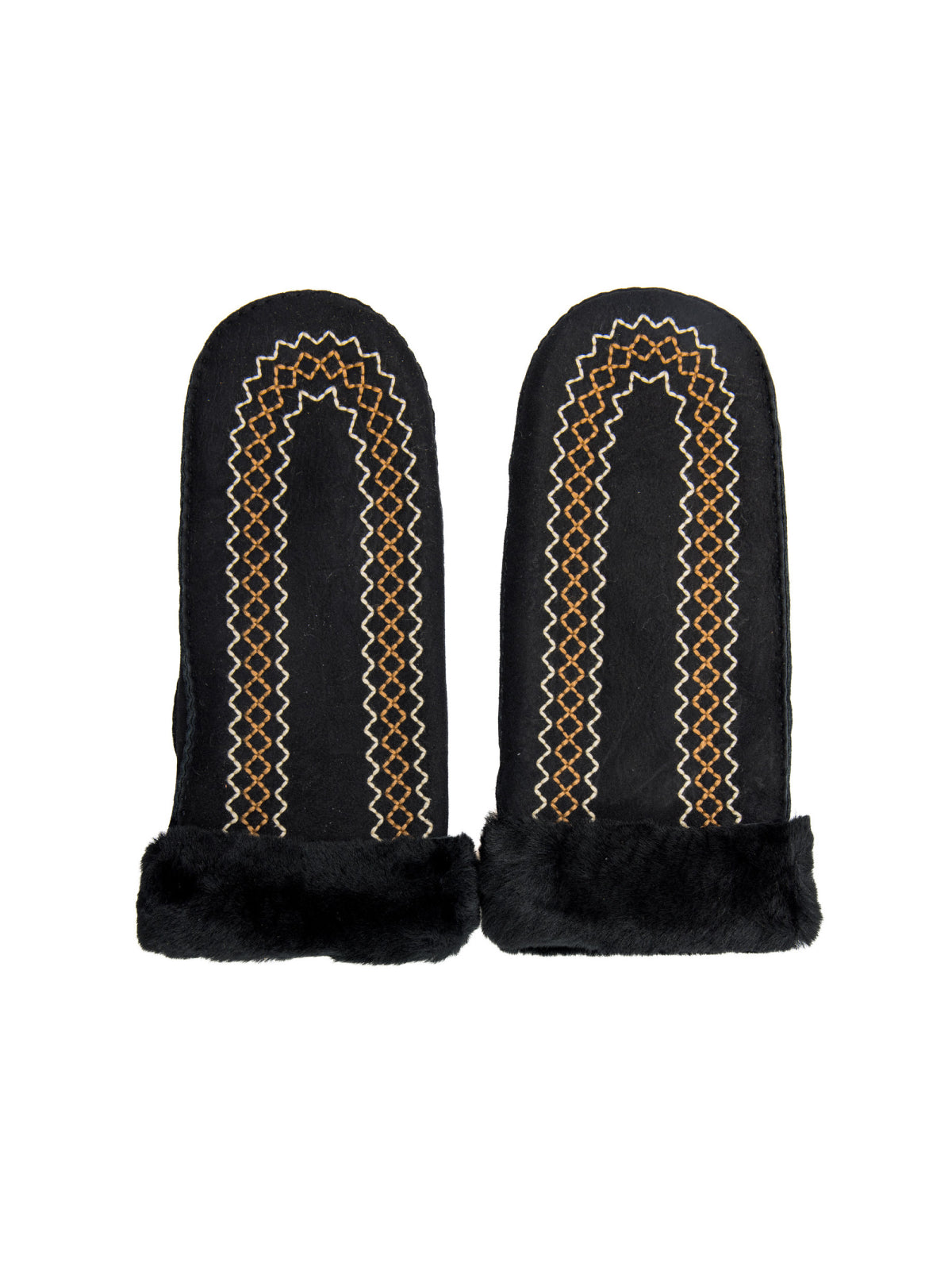 UGG Embroidered Sheepskin Mitten Gloves for Women