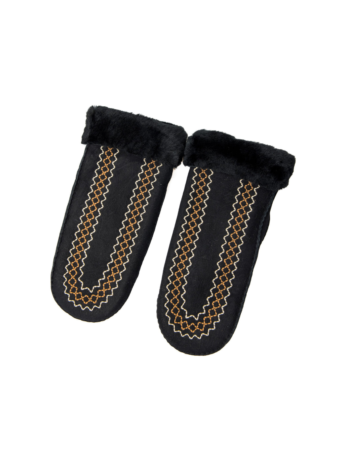 UGG Embroidered Sheepskin Mitten Gloves for Women