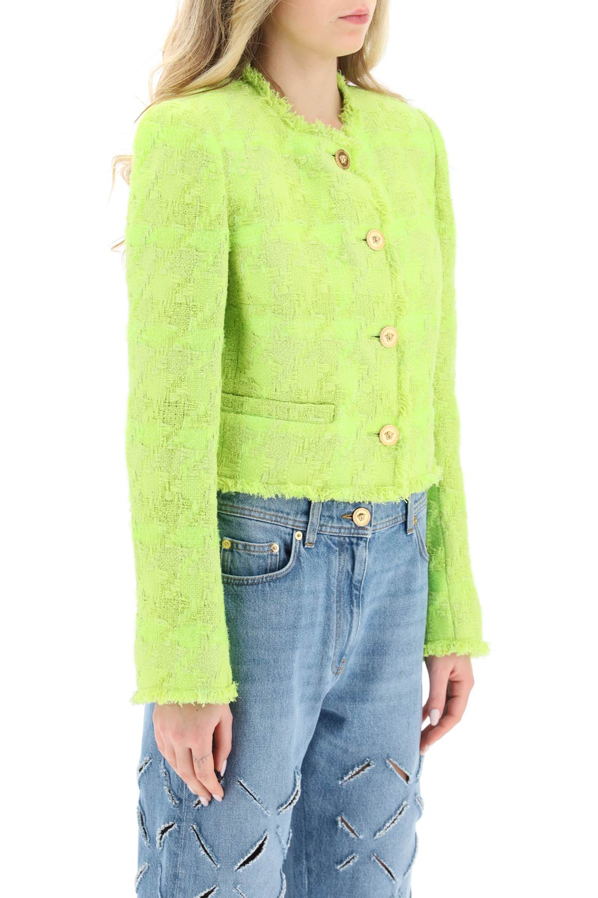 VERSACE Chic Bouclé Blazer for Women