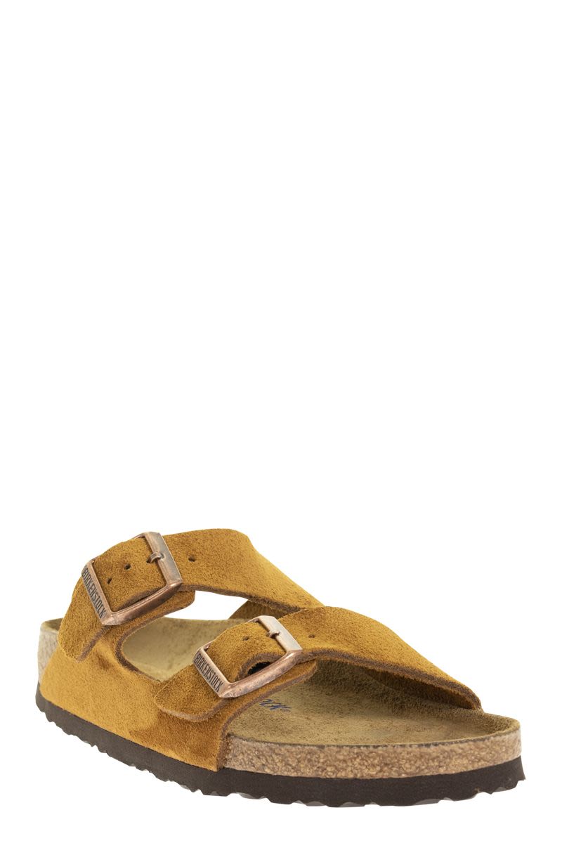 BIRKENSTOCK Arizona Suede Leather Slip-On Sandal