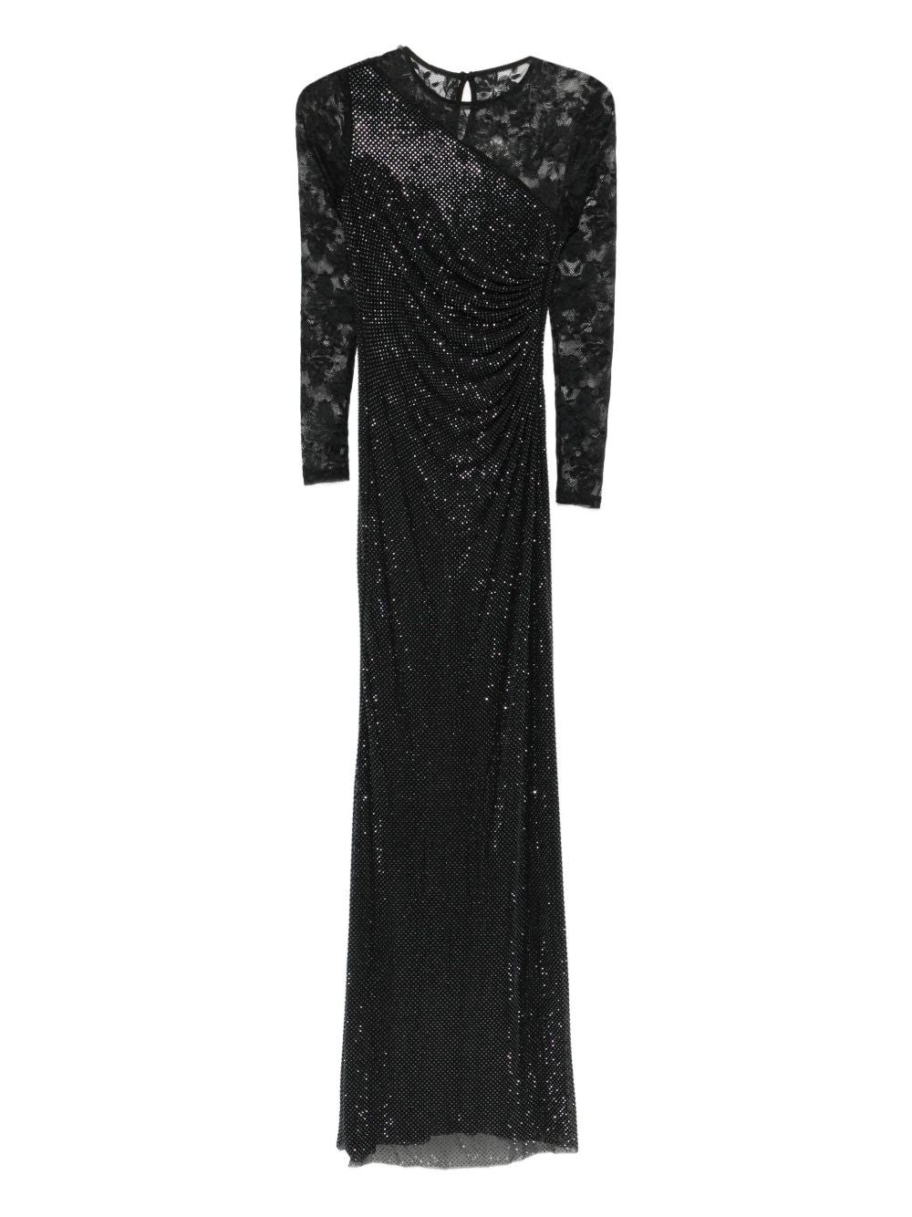 SELF-PORTRAIT Asymmetric Sheer Lace Mini Dress