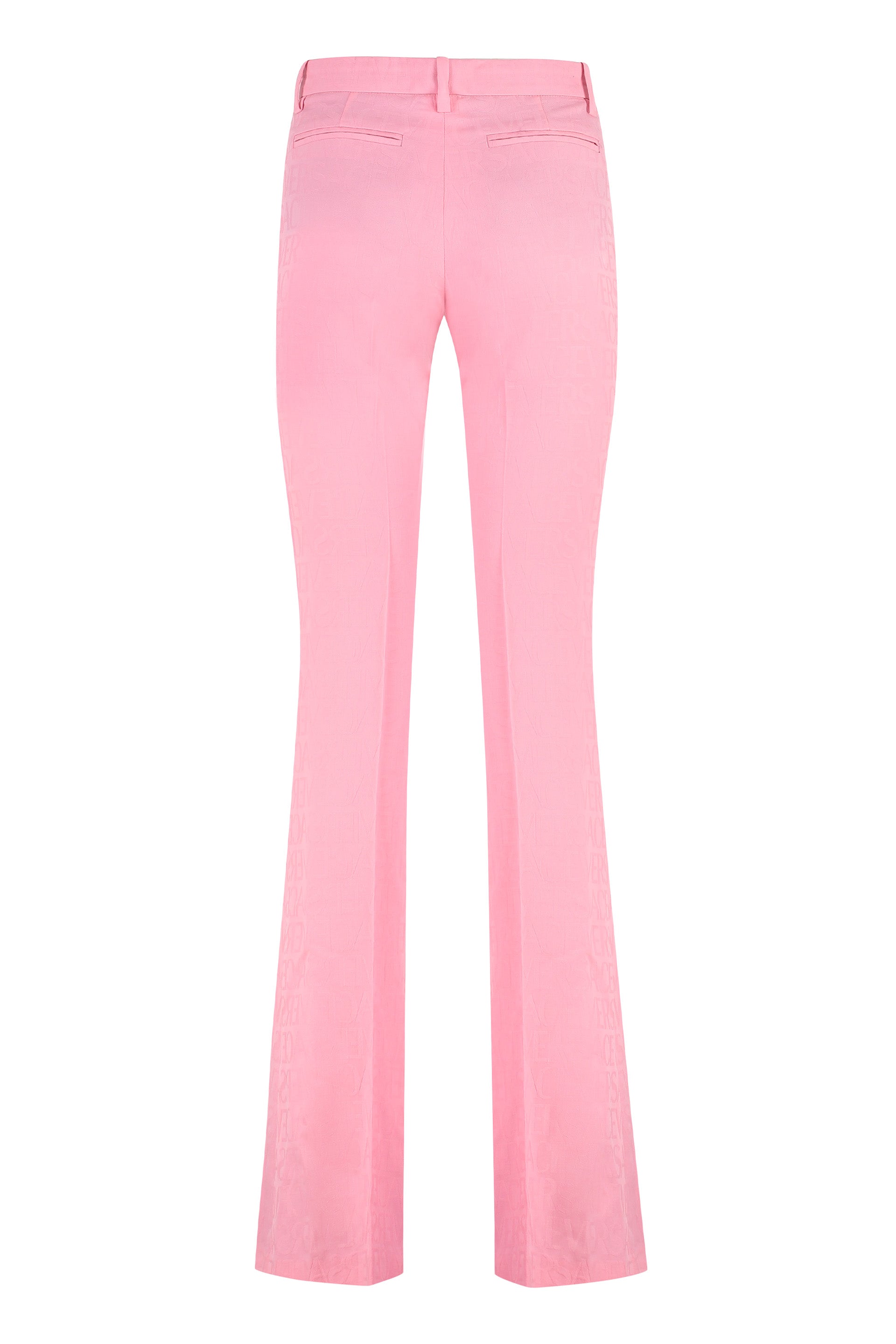 VERSACE Flared Hem Wool Trousers