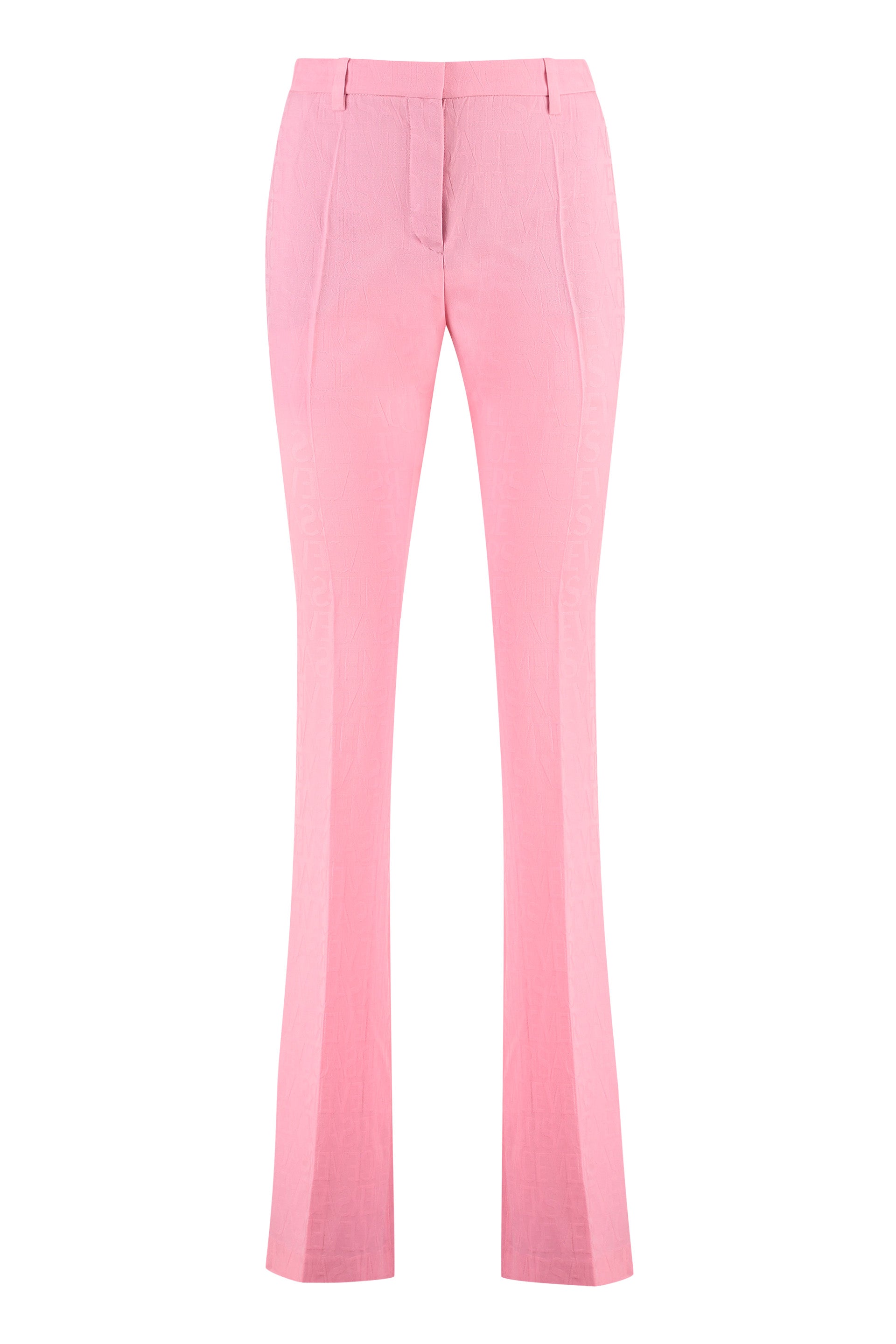 VERSACE Flared Hem Wool Trousers