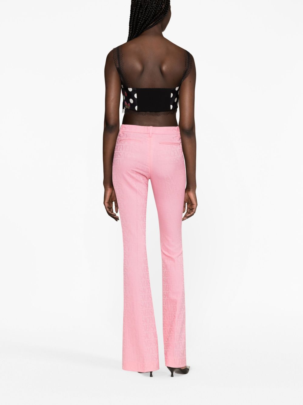 VERSACE Flared Pants - Slim Fit for Women, Size 40 IT