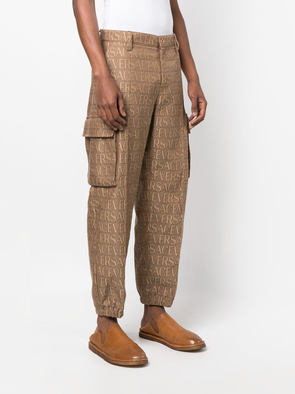 VERSACE Cotton Blend Cargo Trousers for Men - Fall/Winter 2025