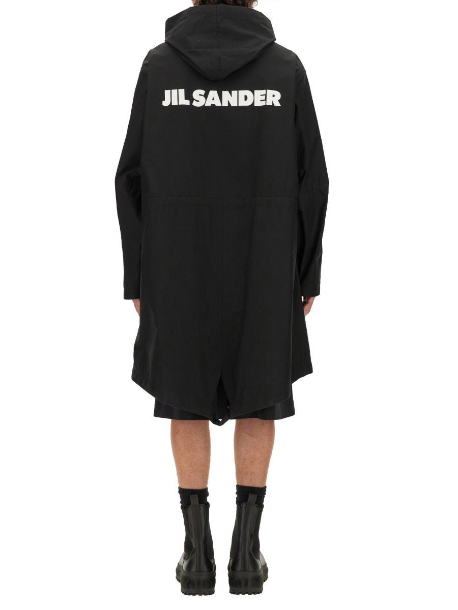 JIL SANDER Parka Jacket with Logo - Size 48 IT