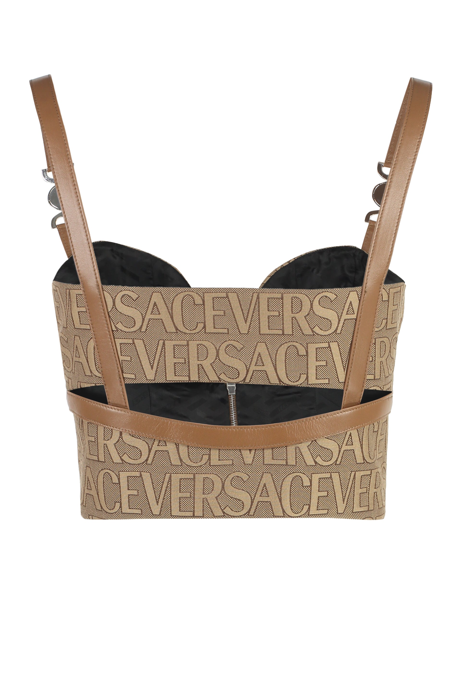 VERSACE Mini Corset Top with Jacquard Detailing
