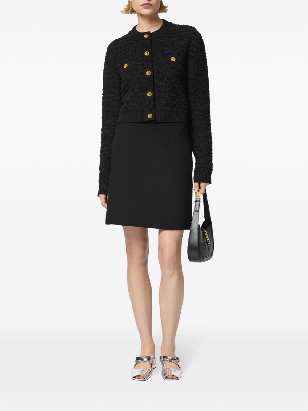 VERSACE Knit College Tweed Sweater