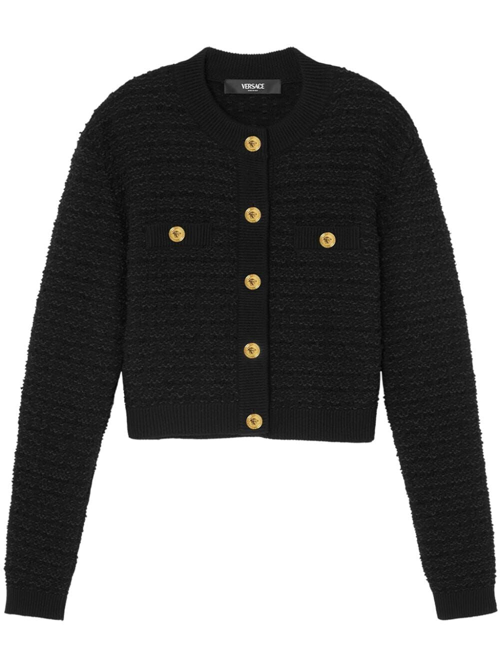 VERSACE Knit College Tweed Sweater