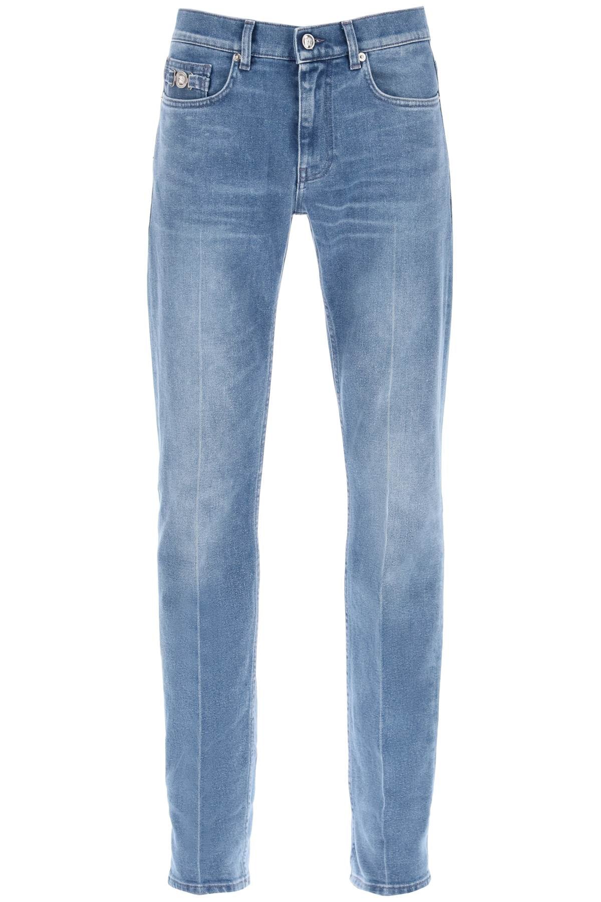 VERSACE Slim Fit 5-Pocket Jeans for Men