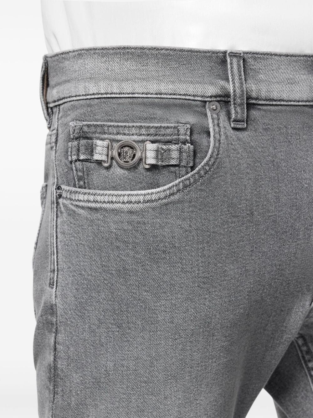 VERSACE Mini Stone Wash Denim Pants for Men