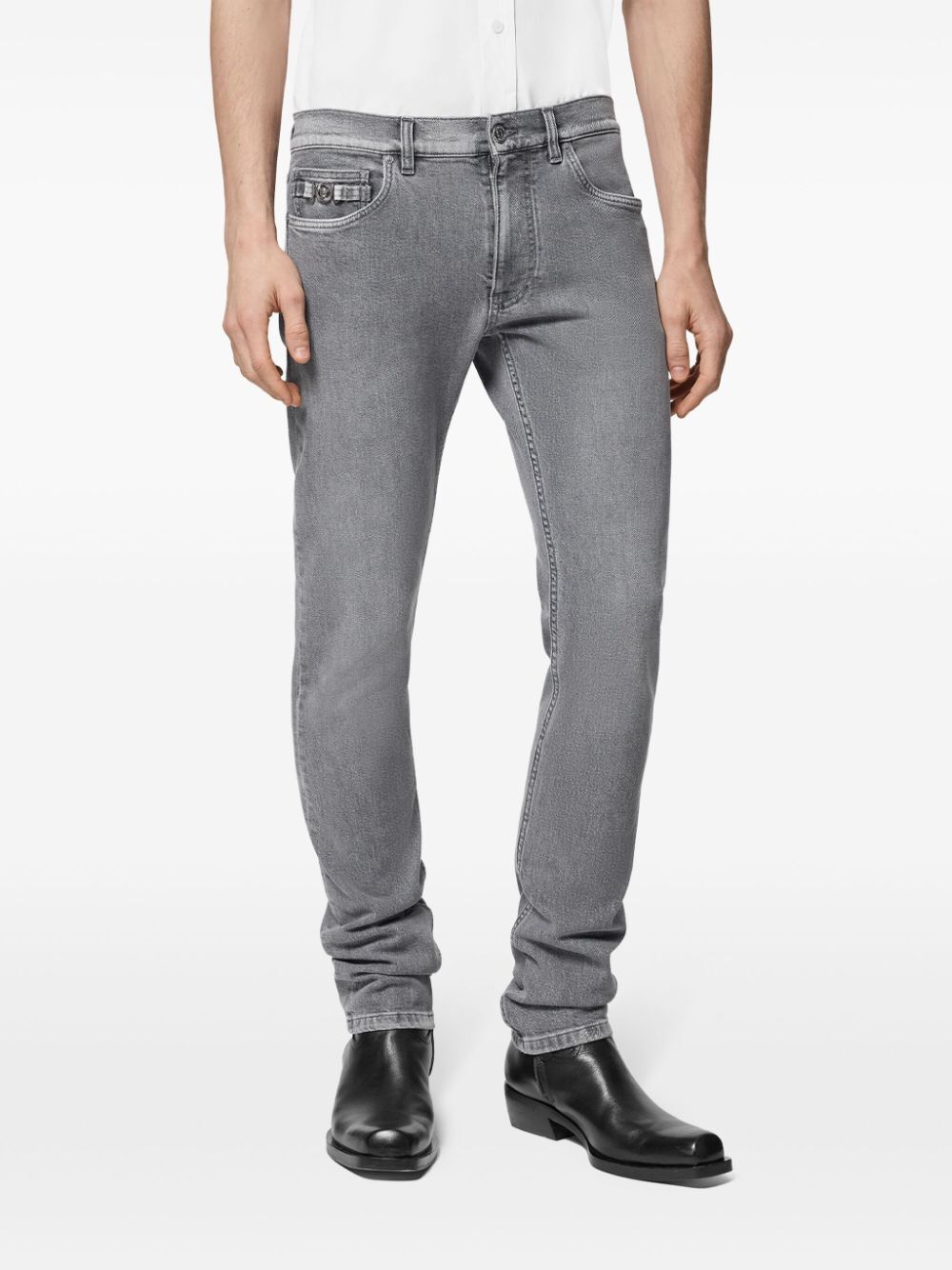 VERSACE Mini Stone Wash Denim Pants for Men