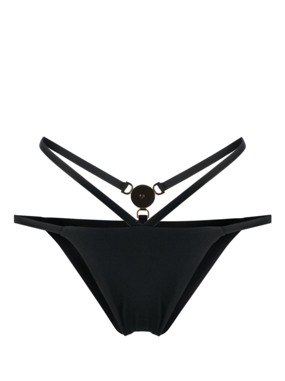VERSACE Mini Strappy Bikini Bottoms with Medusa Plaque