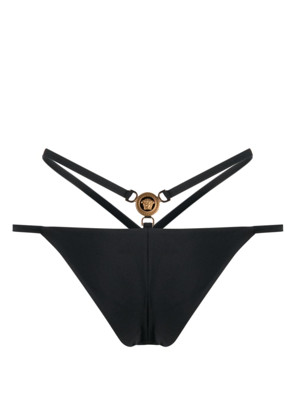 VERSACE Mini Strappy Bikini Bottoms with Medusa Plaque