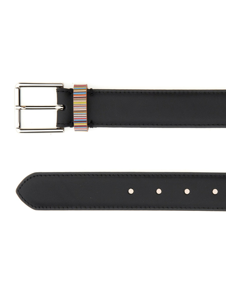 PAUL SMITH Leather Belt with Logo