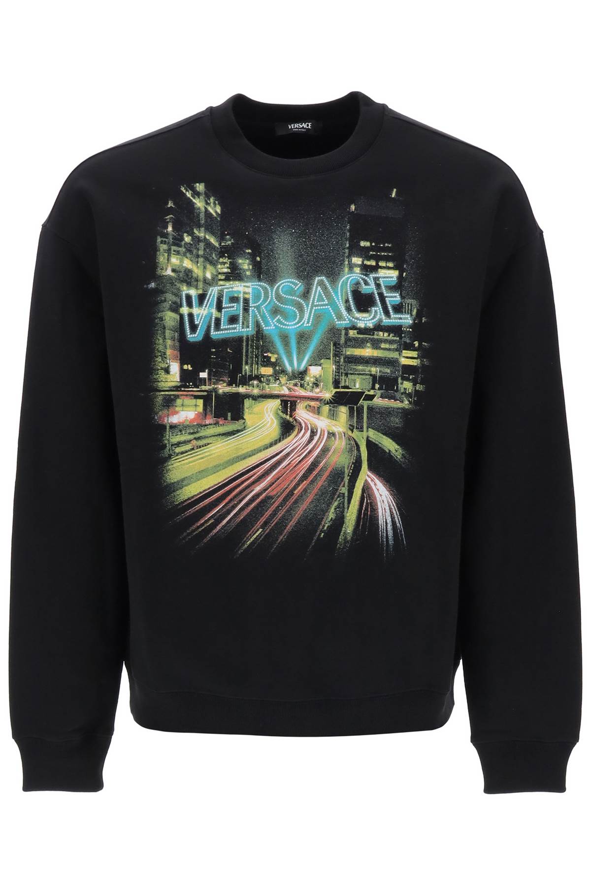VERSACE City Lights Printed Crew-Neck Sweatshirt - Men’s