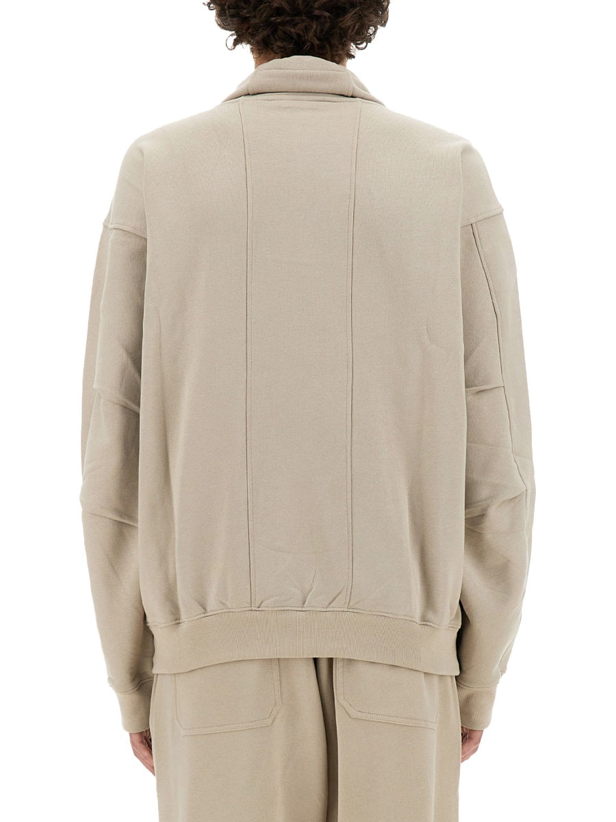 HELMUT LANG Organic Cotton Zip Sweatshirt - Size L