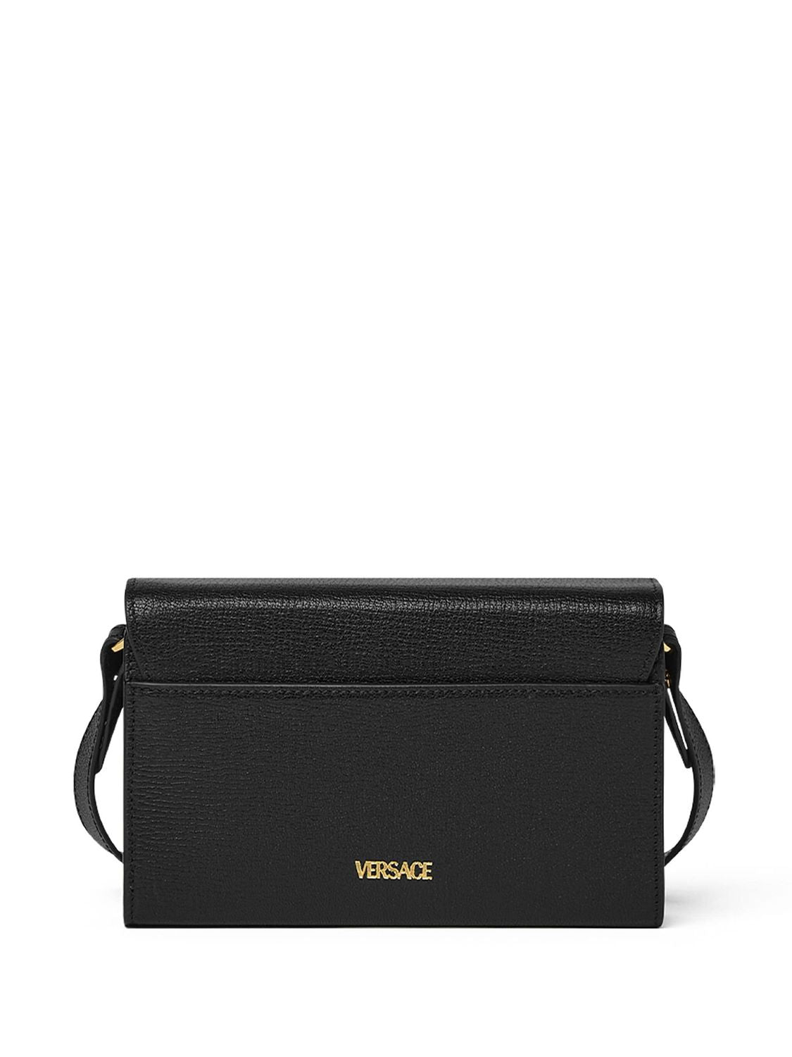 VERSACE Leather Medusa Biggie Crossbody Handbag