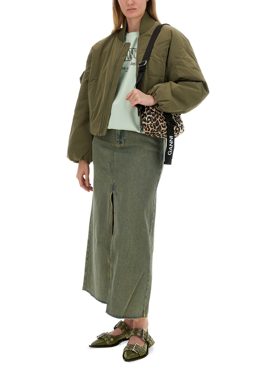 GANNI Organic Cotton Maxi Skirt - Size 38