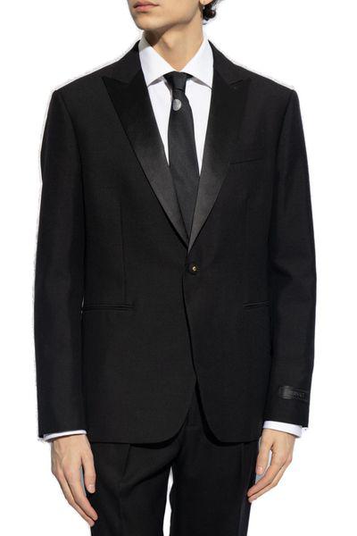VERSACE Men's Wool Blend Blazer with Modern Tailoring