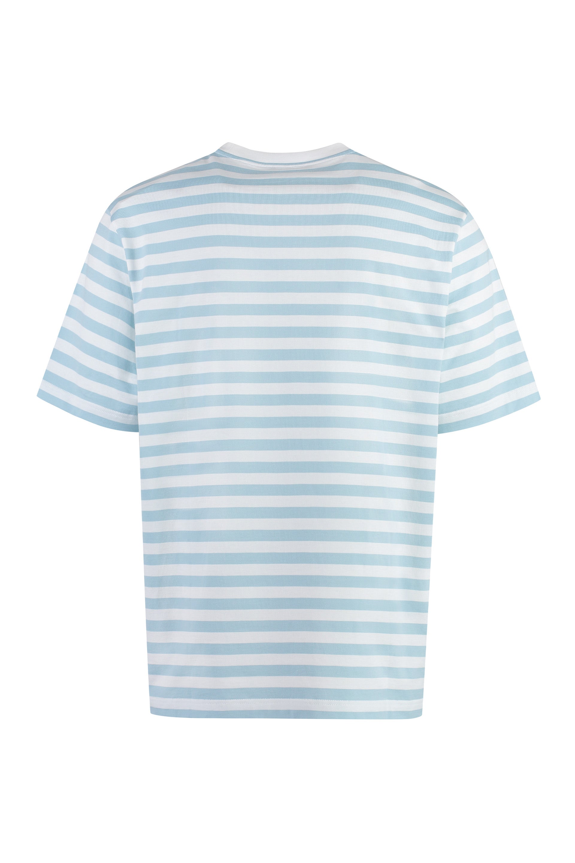 VERSACE Striped Cotton T-Shirt for Men