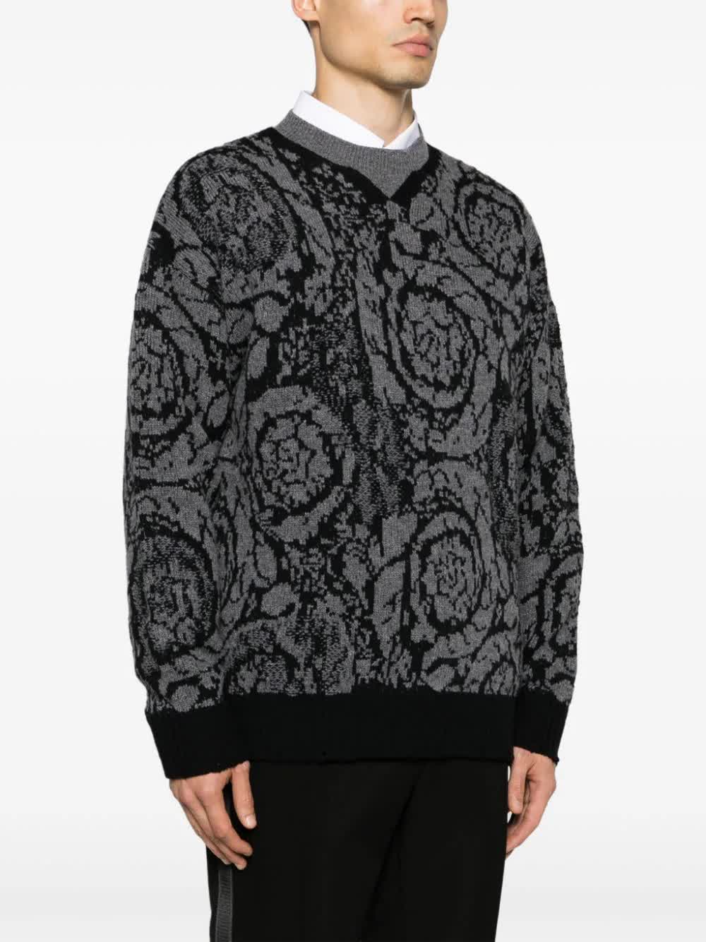 VERSACE Baroque Silk Sweater for Men