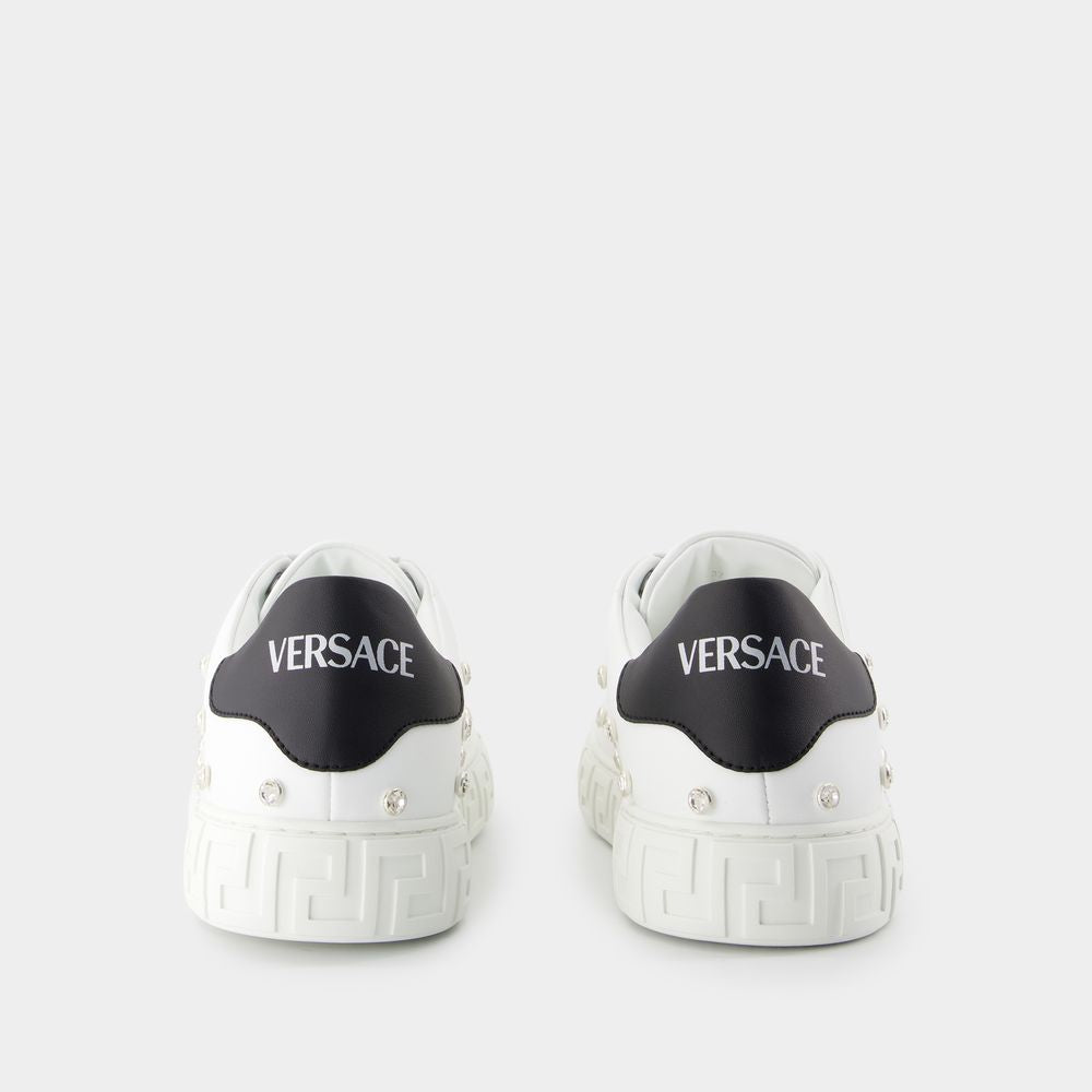 VERSACE Chic Women’s Sneakers with Crystal Accents