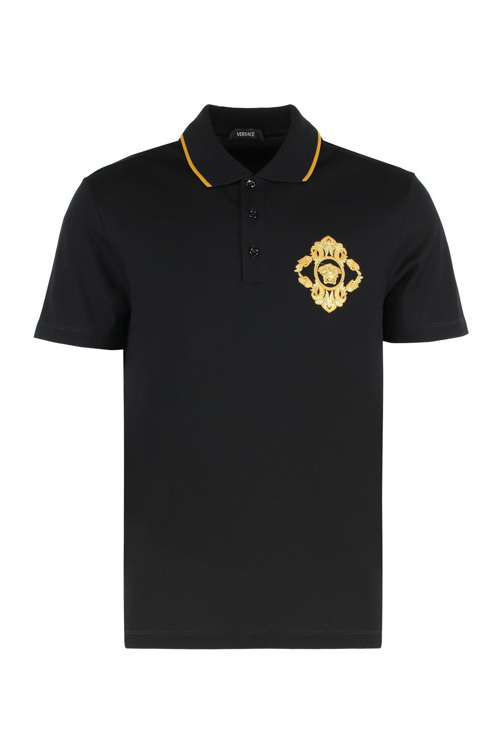 VERSACE Cotton-Piqué Polo Shirt