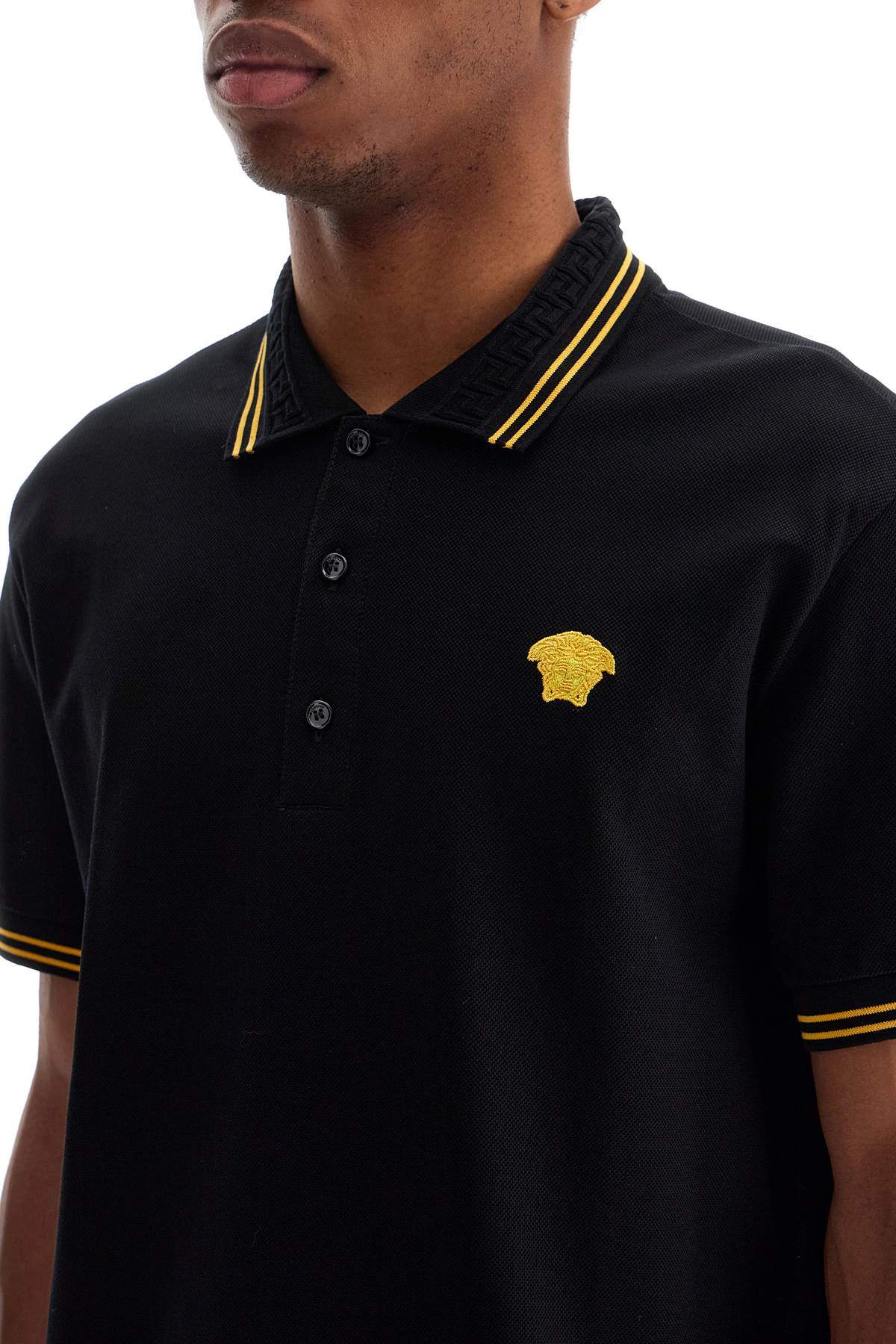 VERSACE Premium Piquet Polo Shirt for Men - SS25 Collection
