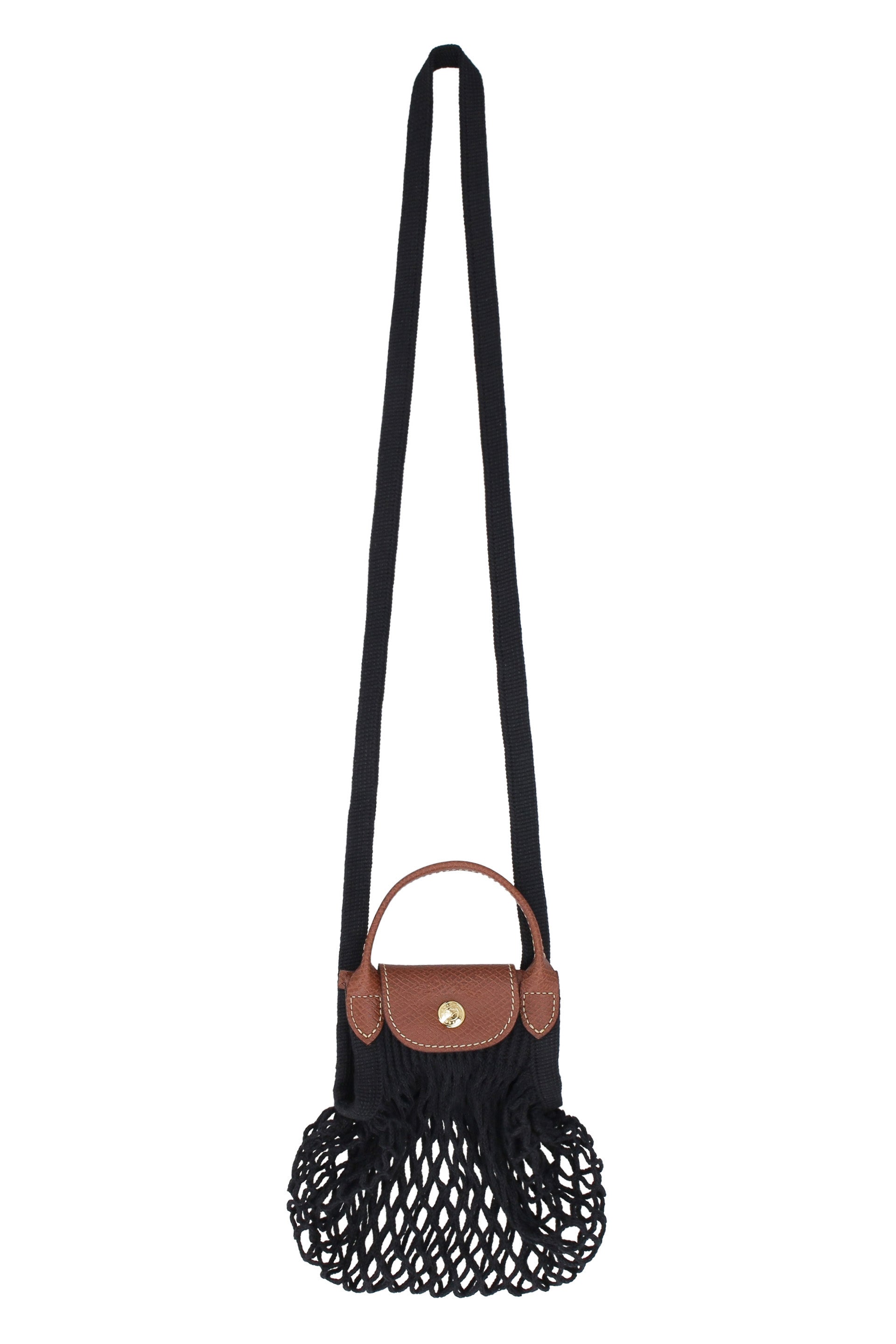 LONGCHAMP Mini Crossbody Handbag with Leather Details