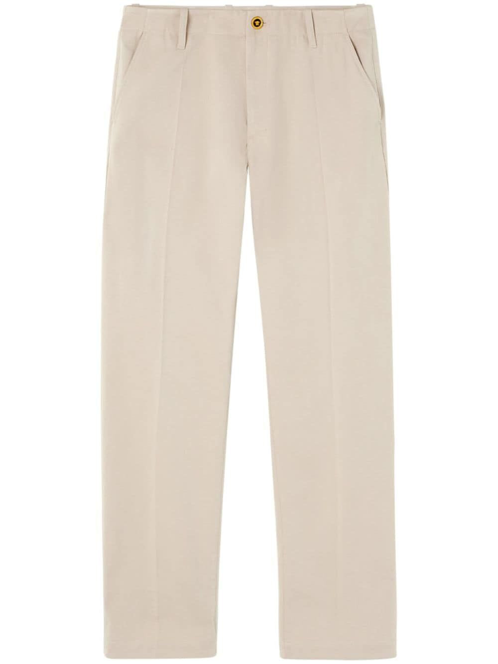 VERSACE Embroidered Nautical Logo Casual Pants for Men