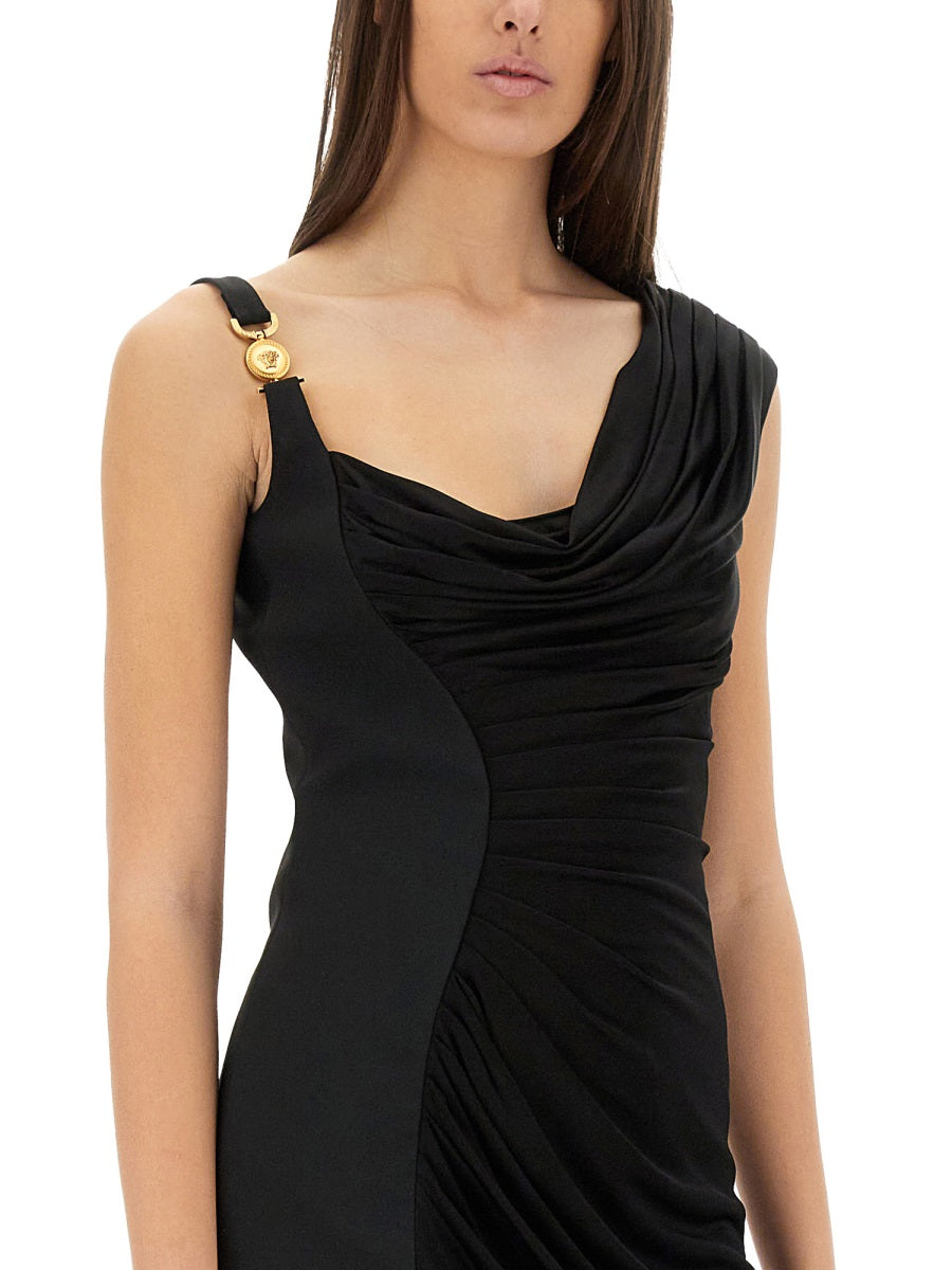 VERSACE Elegant Mini Draped Dress - Size 40