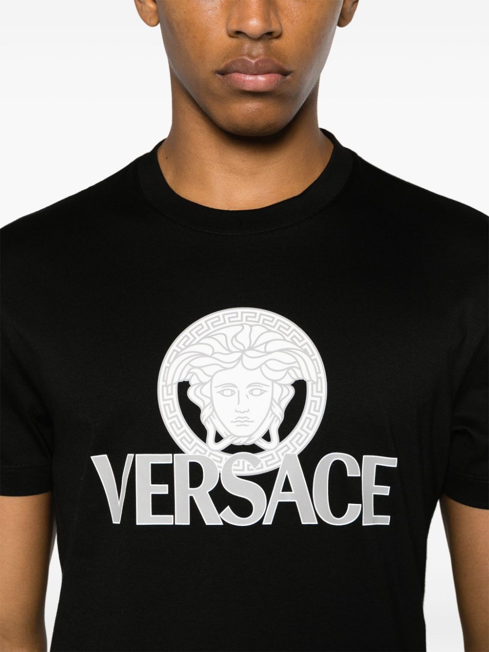 VERSACE Men's Compact Cotton T-Shirt