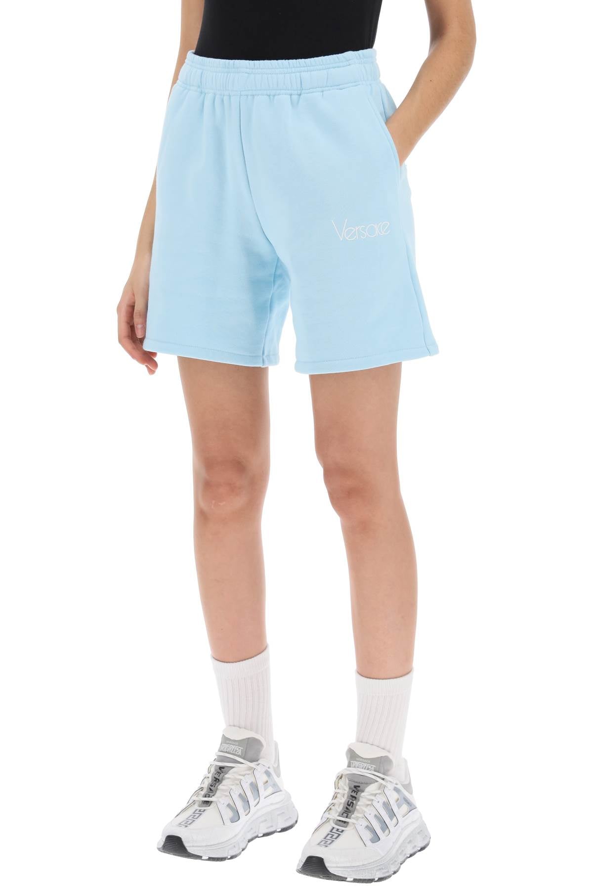VERSACE Cotton Mini Shorts for Women - SS24 Collection