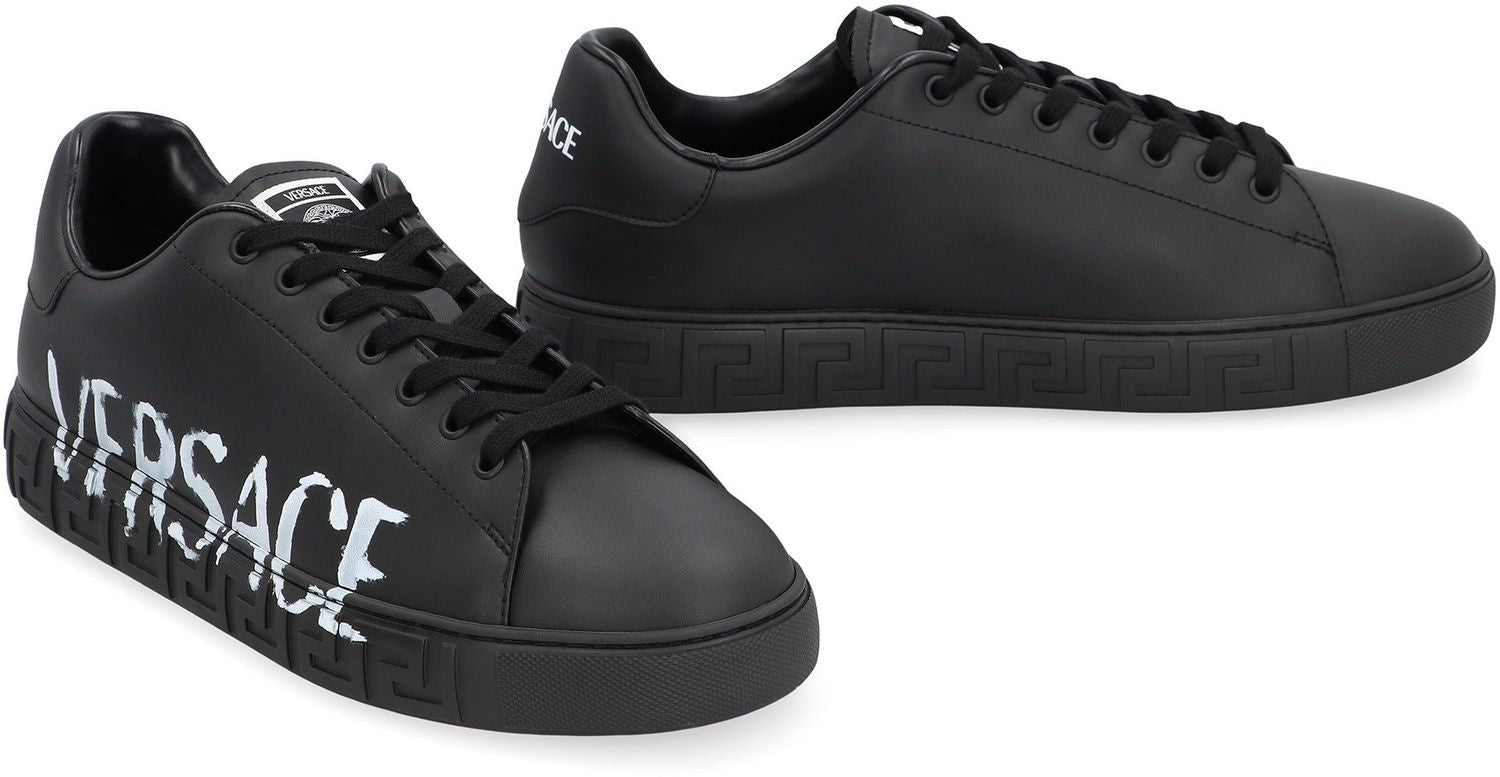 VERSACE Greek-Inspired Low-Top Fashion Sneakers for Men