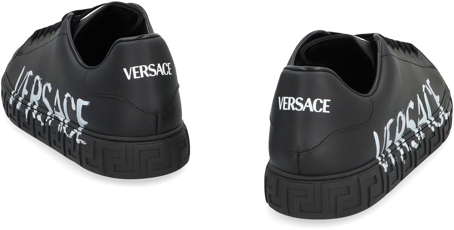 VERSACE Greek-Inspired Low-Top Fashion Sneakers for Men