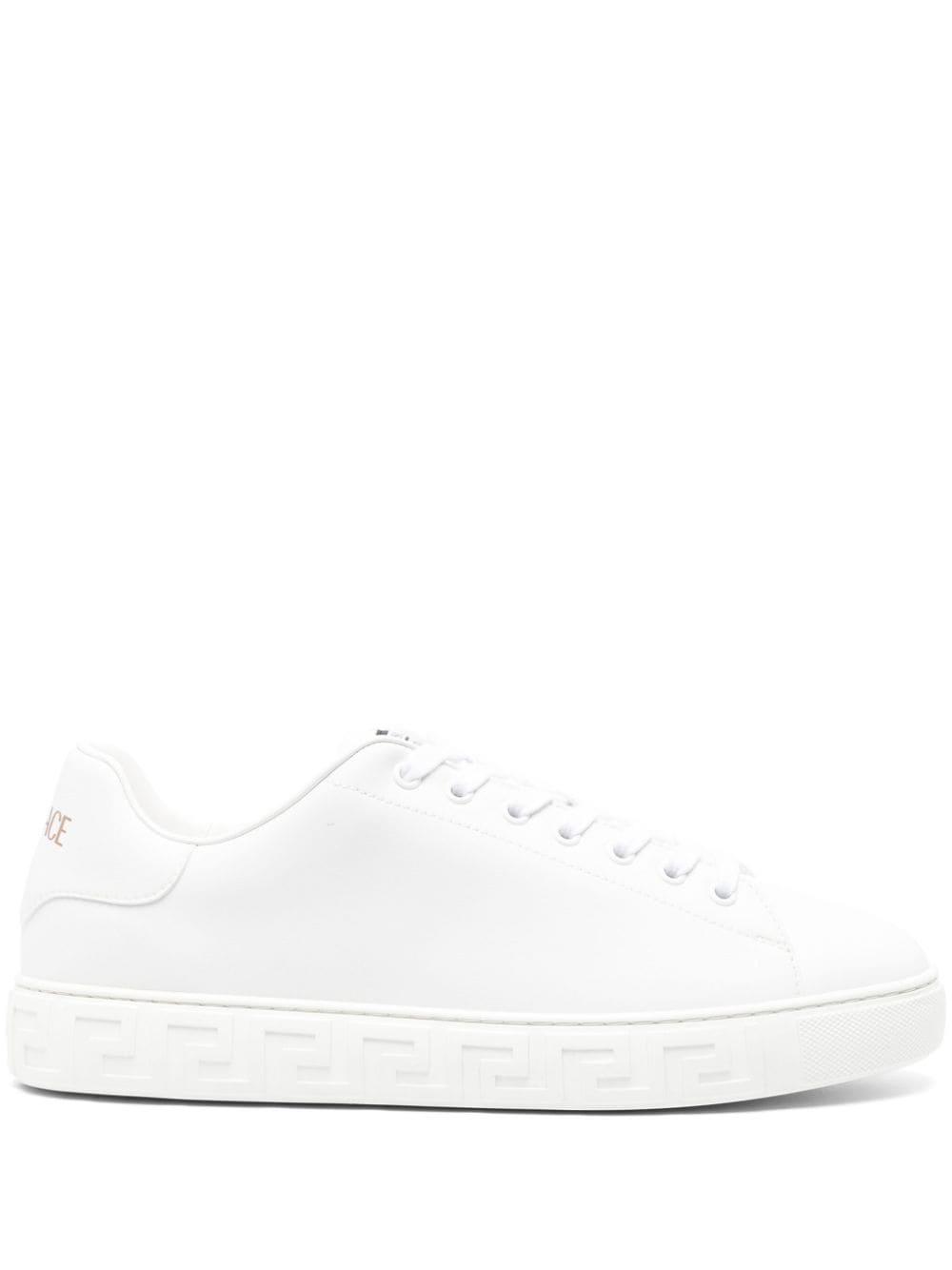 VERSACE Stylish Leather Lace-Up Sneakers for Men