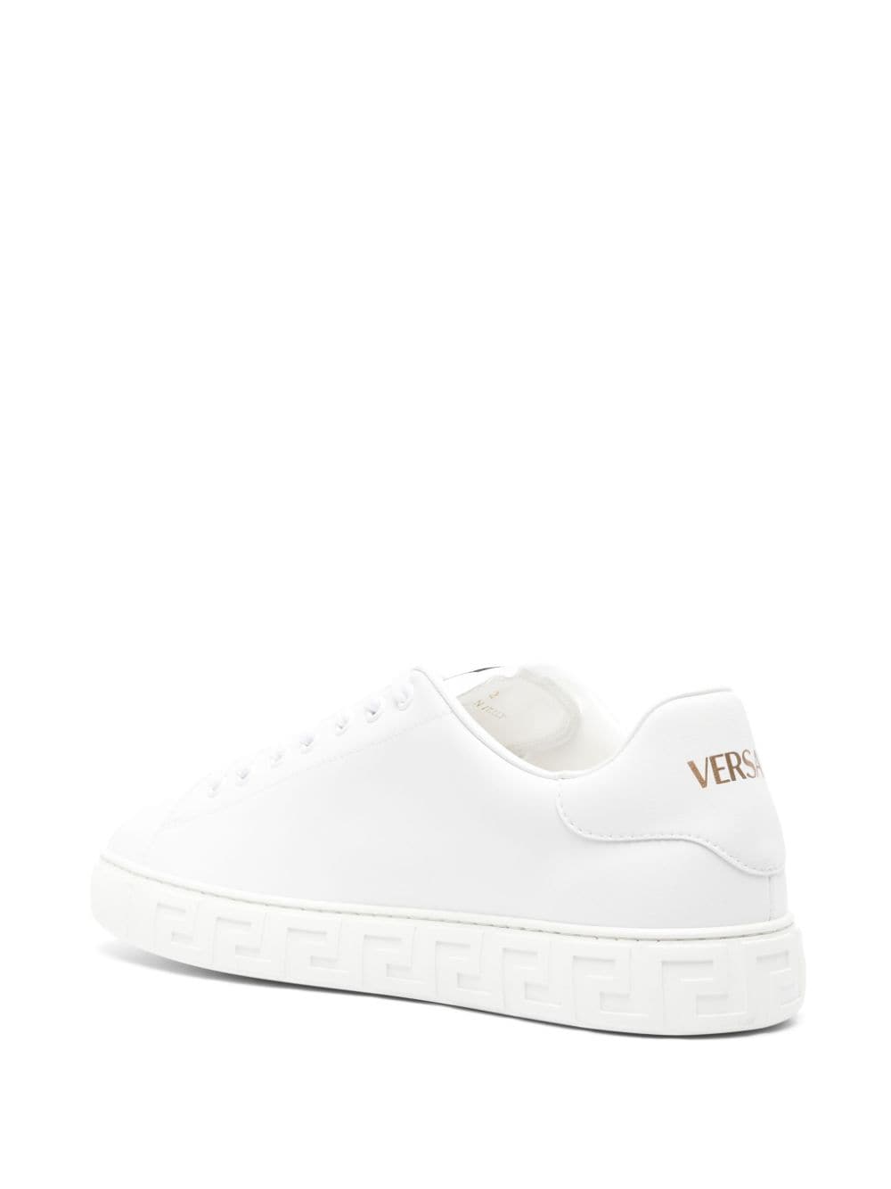 VERSACE Stylish Leather Lace-Up Sneakers for Men