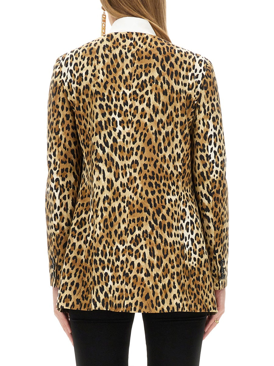 MOSCHINO Animal Print Jacket - Size 40 IT