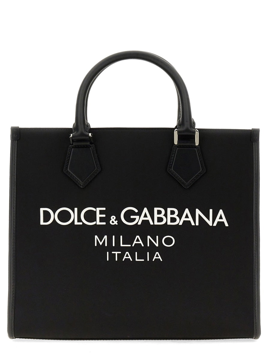 DOLCE & GABBANA Logo Shopping Handbag - Men’s Mini Style