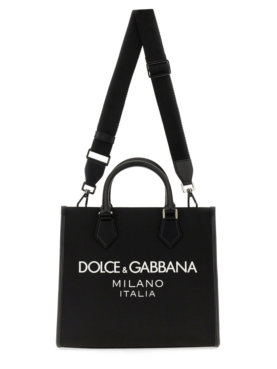 DOLCE & GABBANA Logo Shopping Handbag - Men’s Mini Style