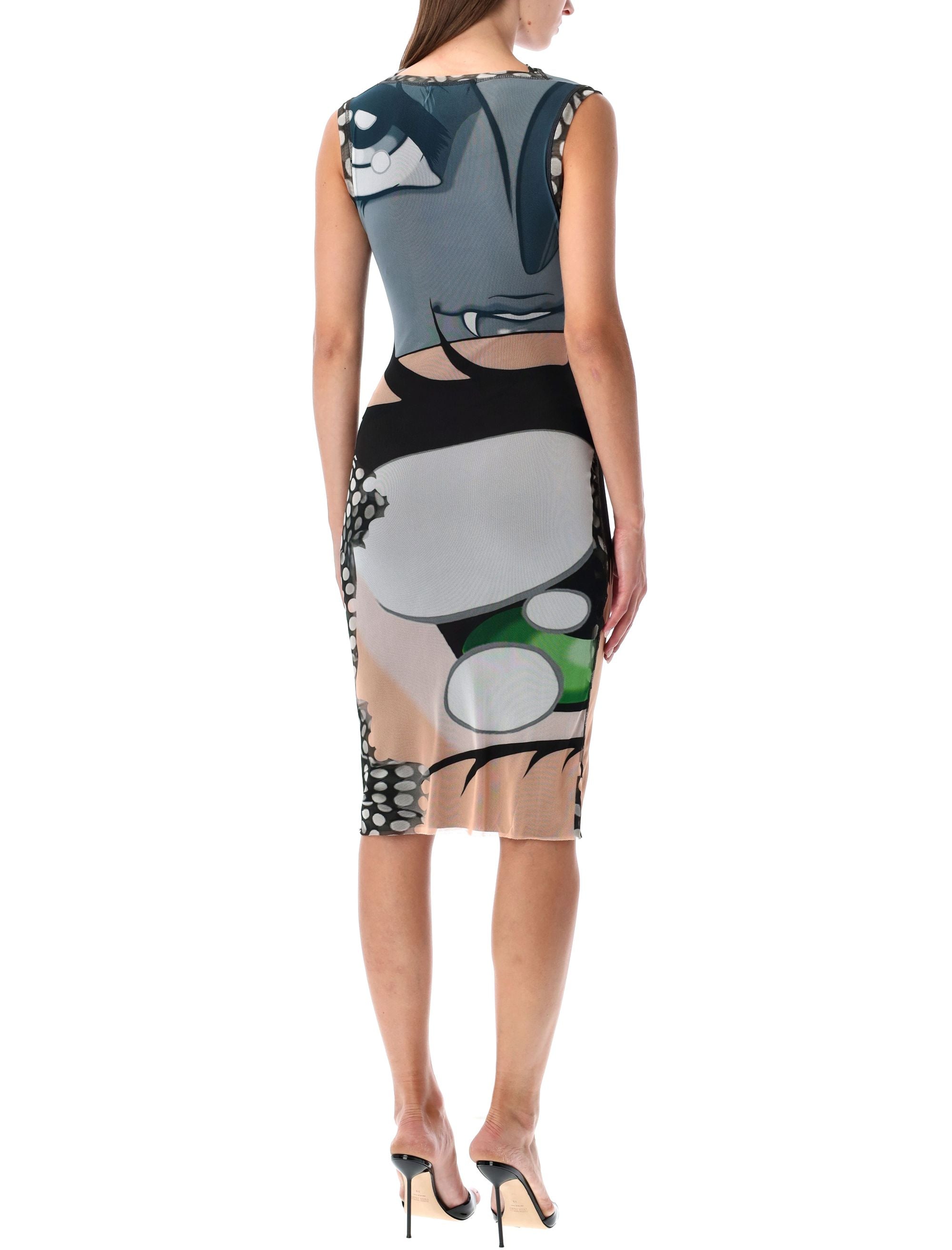 OTTOLINGER Artistic Printed Bodycon Midi Dress - Size S