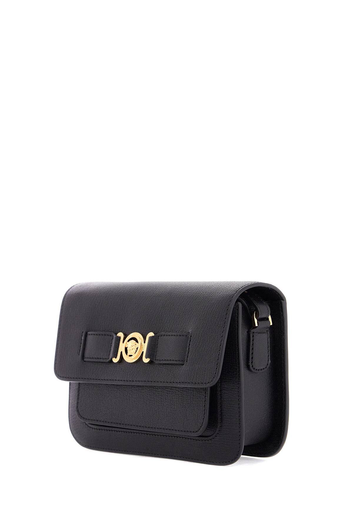 VERSACE Leather Medusa Biggie Crossbody Handbag
