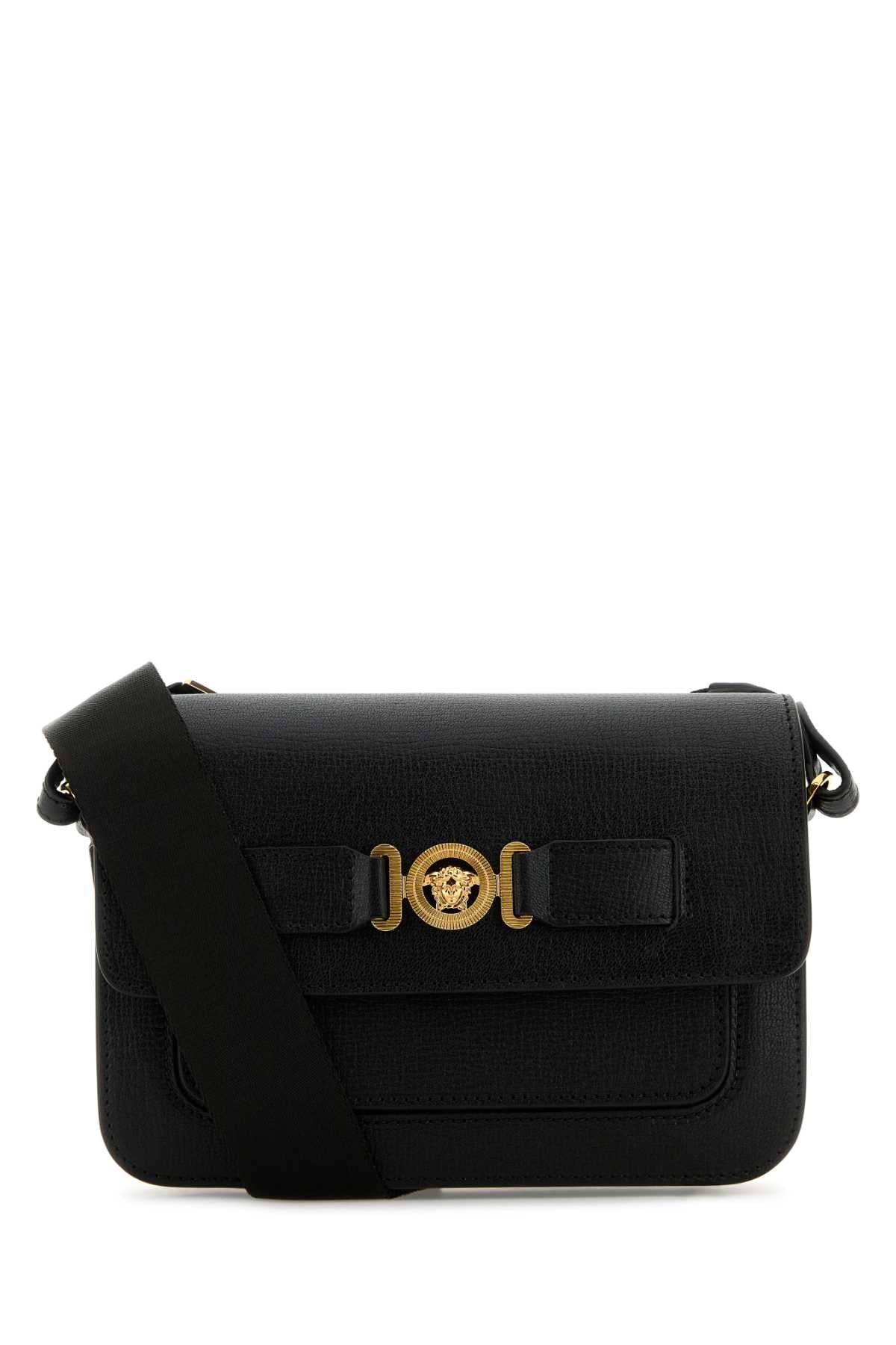VERSACE Leather Medusa Biggie Crossbody Handbag