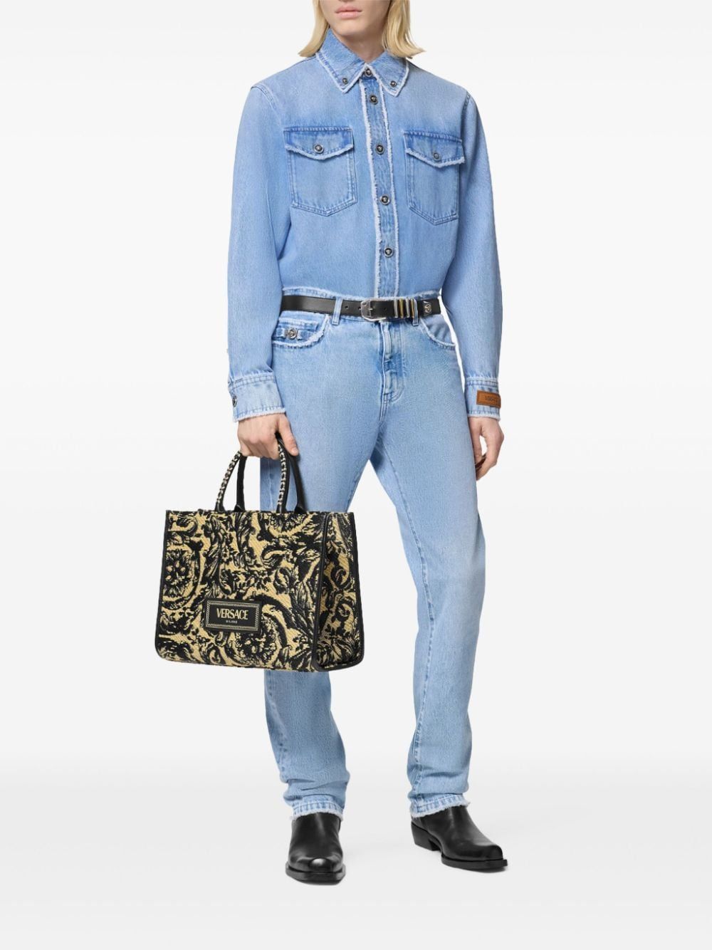 VERSACE Denim Shirt for Men - Fall/Winter 2024 Collection
