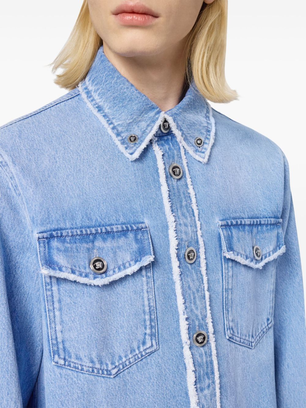 VERSACE Denim Shirt for Men - Fall/Winter 2024 Collection