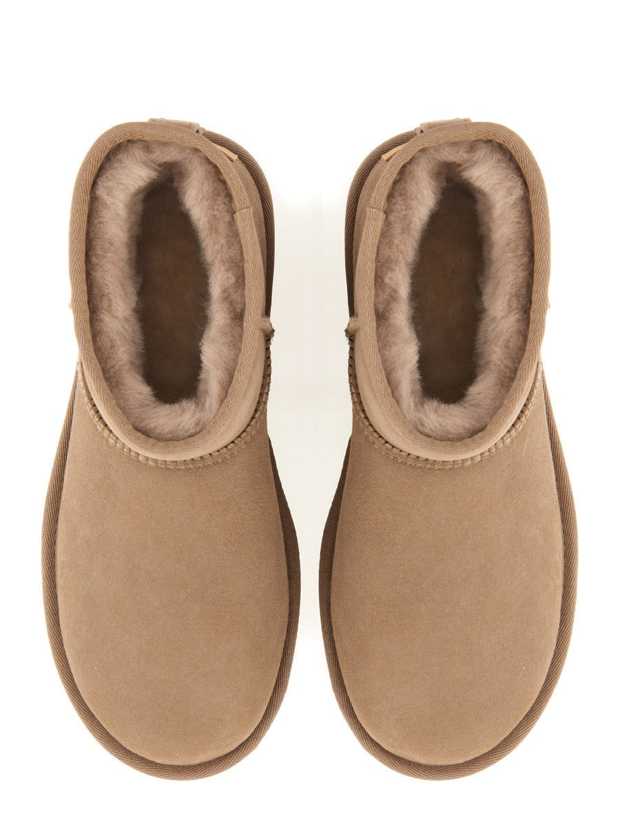 UGG Classic Mini II Suede Boots with Shearling Lining