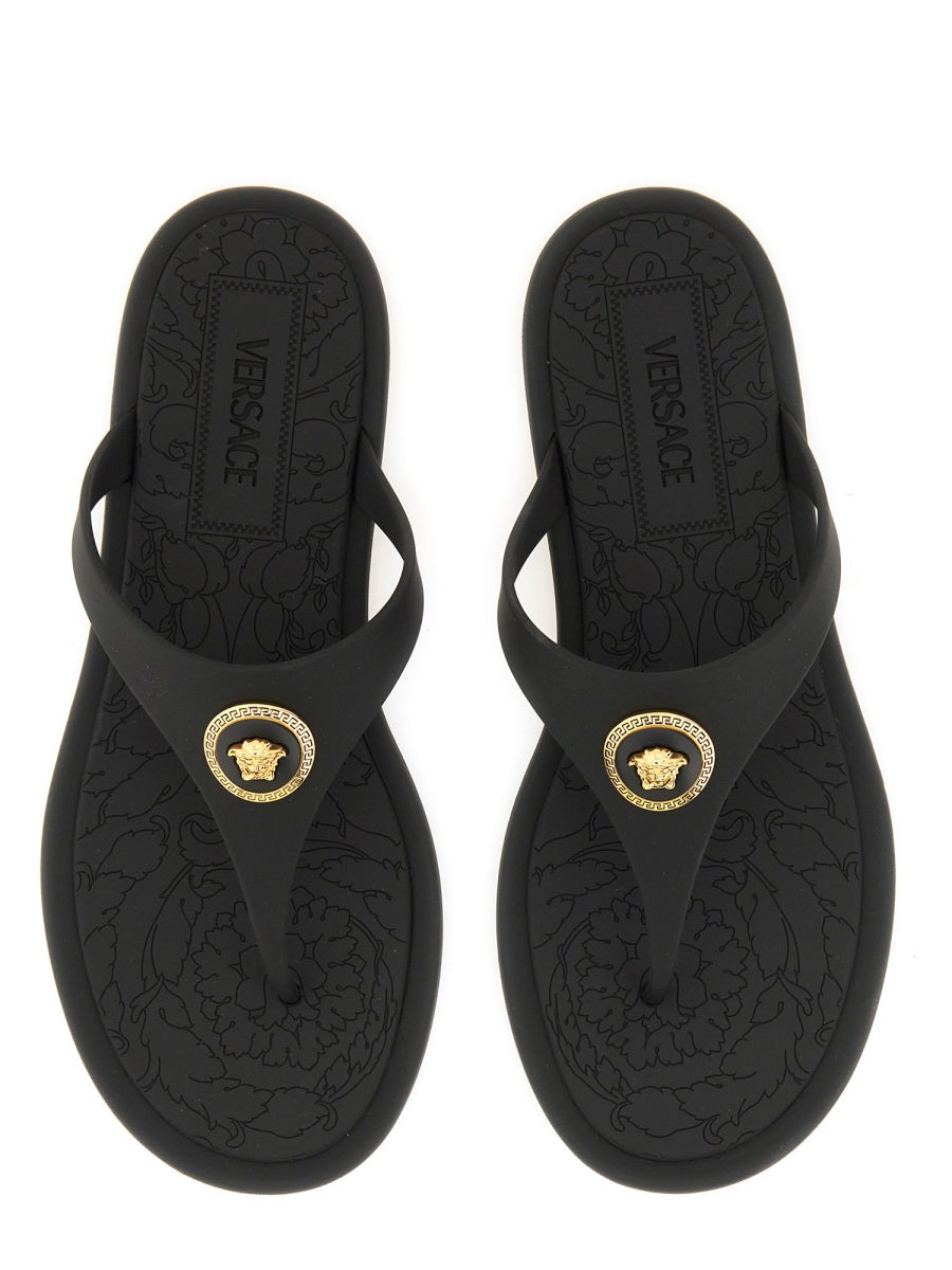 VERSACE Medusa Head Slip-On Thong Sandals