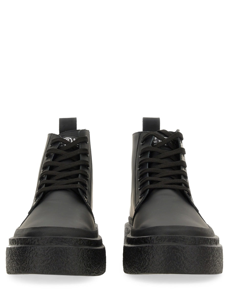 MM6 MAISON MARGIELA Leather Lace-Up Sneakers