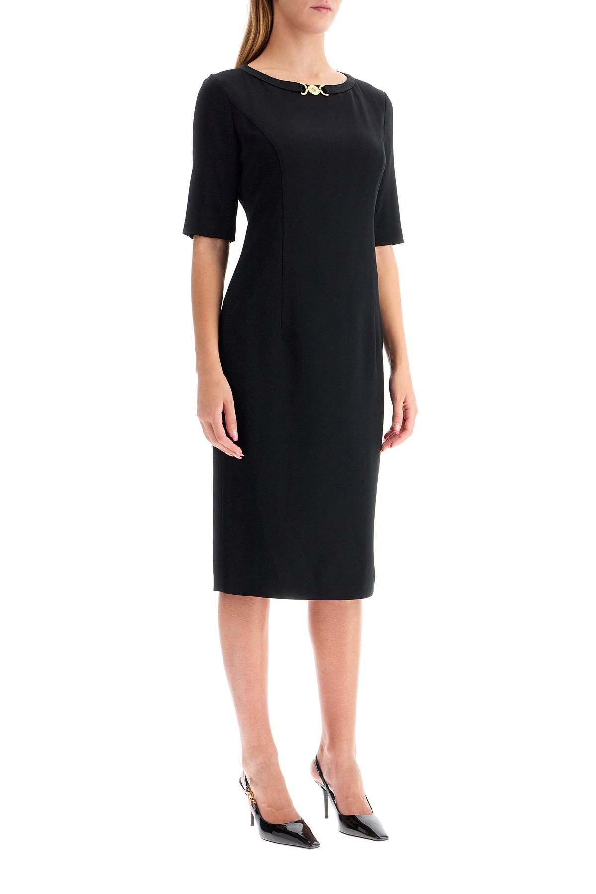 VERSACE Chic Viscose Sable Mini Dress for Women - FW24 Collection